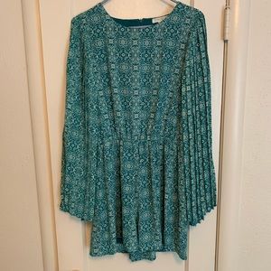 Long Bell Sleeved Short Romper